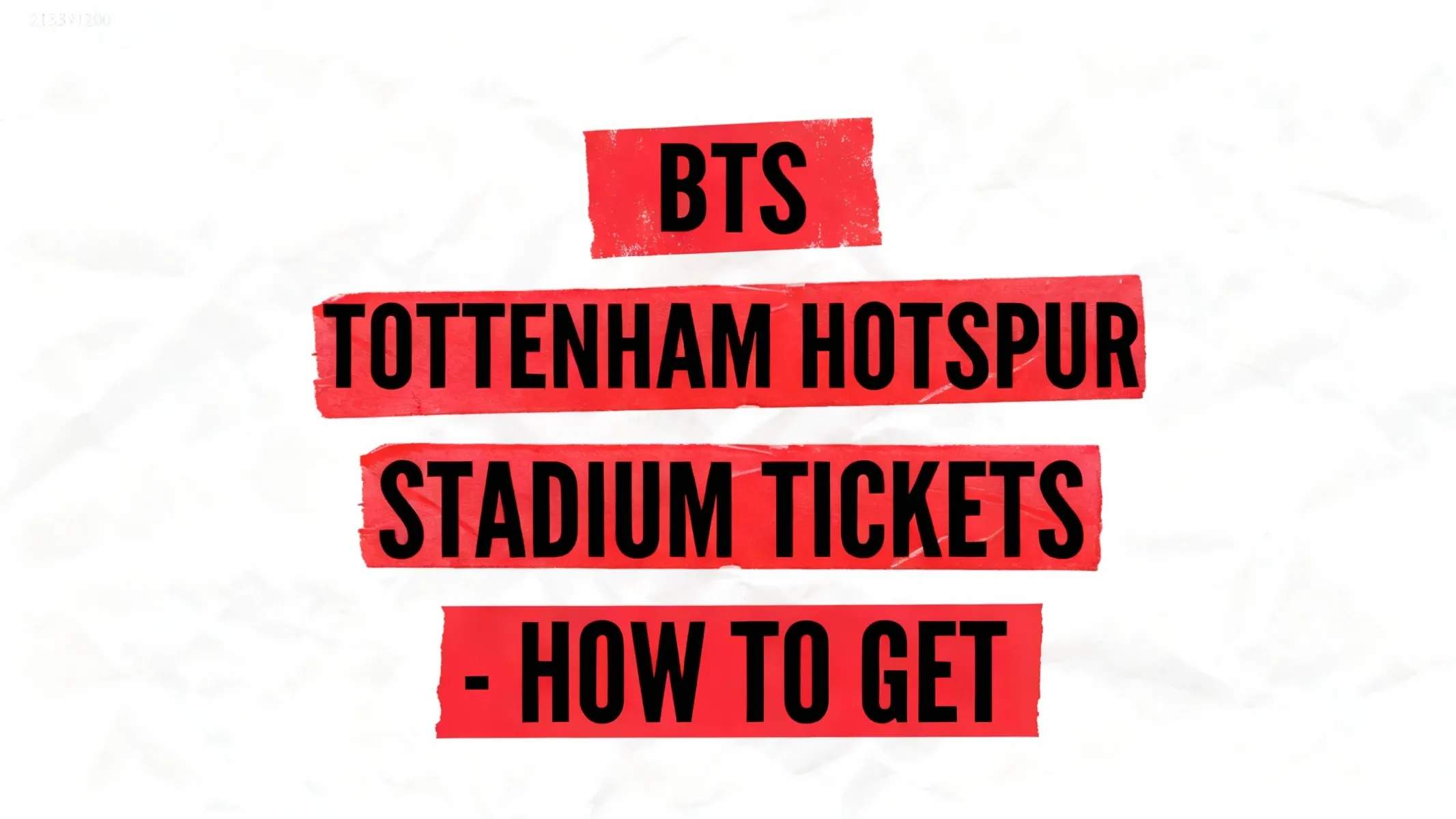 BTS Tottenham Hotspur Stadium Tickets Sold Out