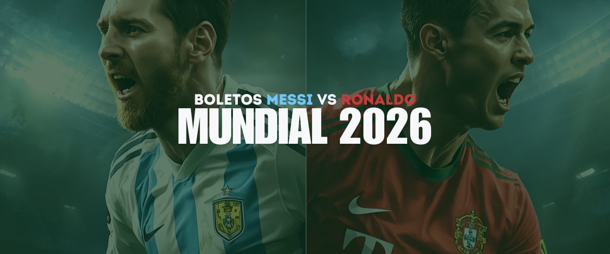 Messi y Ronaldo texto boletos