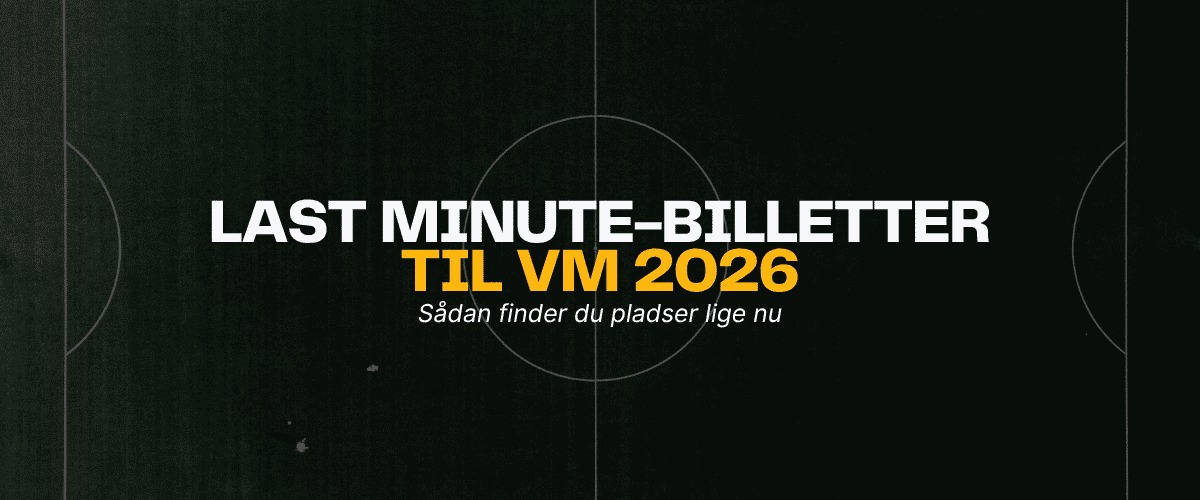 Last minute-billetter til VM 2026 på fodboldbane