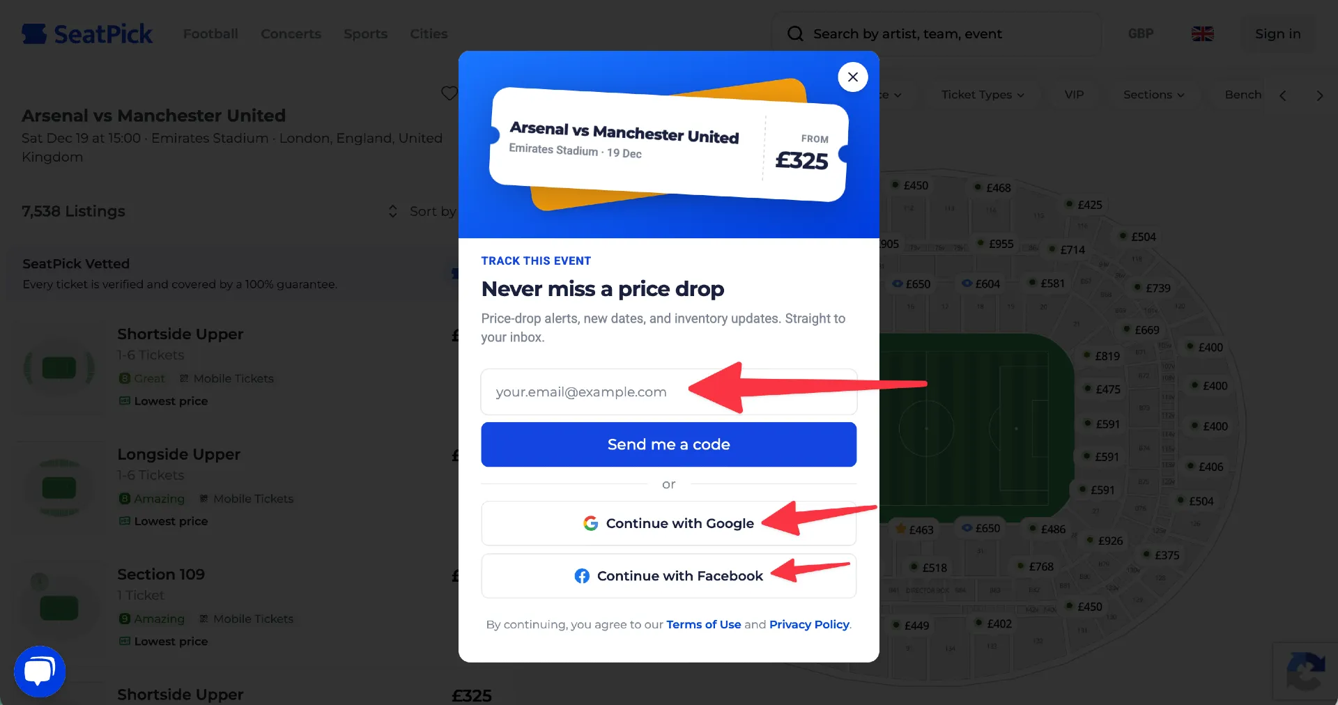 Sign in with your email