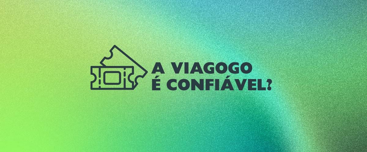 Texto “Viagogo é confiável” com bilhete